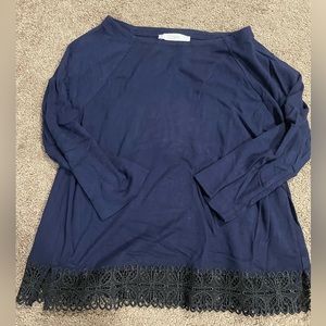 Loft 3/4 sleeve top, size M
